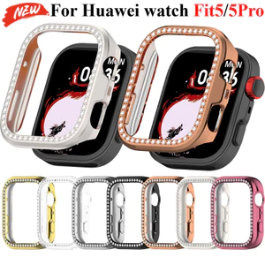 Ốp lưng PC rỗng cứng kim cương cho Huawei Watch Fit 5 Pro / Fit 5 vỏ bảo vệ