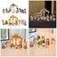 Ở lại Giáng sinh Manger Cảnh Giáng sinh Các bức tượng nhỏ Bộ đồ trang trí để trang trí bàn lễ hội