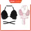 KIN Nữ Dây Buộc Cho Tam Giác Bikini Áo Ngực Cổ Chữ V Sâu Lông Tơ Sang Trọng Crop Vest Backless Cho Dây Đeo chéo Brale