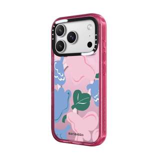 CASECASE X Blue Pink Green Flower Case Black / Sky Blue / Pink Fizz Candy Collection Color Clear Hard Từ Hút Tác Động Dành Cho Apple IPhone 13 14 15 16 17Pro Max Plus Có Hộp