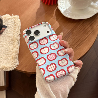 [Sheren] Ốp điện thoại sáng tạo Apple Fun màu đỏ Thích hợp cho i17 16 15 14 13 12 11 pro max Vỏ bảo vệ chống sốc