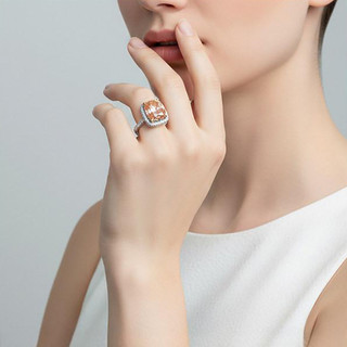 Châu Âu Mỹ ins Phong Cách Mới 8 Carat Nhiều Màu Sắc Zircon Mở Nhẫn Nữ