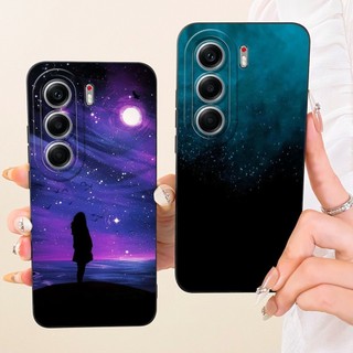 Ốp Bảo Vệ Camera Cho Tecno Camon 40 Pro 4G CM6 / Camon 40 Pro 5G CM7 Ốp Lưng Thời Trang Không Gian Hoa Silicon Mềm TPU Vỏ