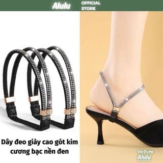 Dây Đeo Giày Cao Gót , Chống Tuột Gót Chân, Đính Đá, Chất Liệu Co Giãn Linh Hoạt, Thay Thế Dây Cũ