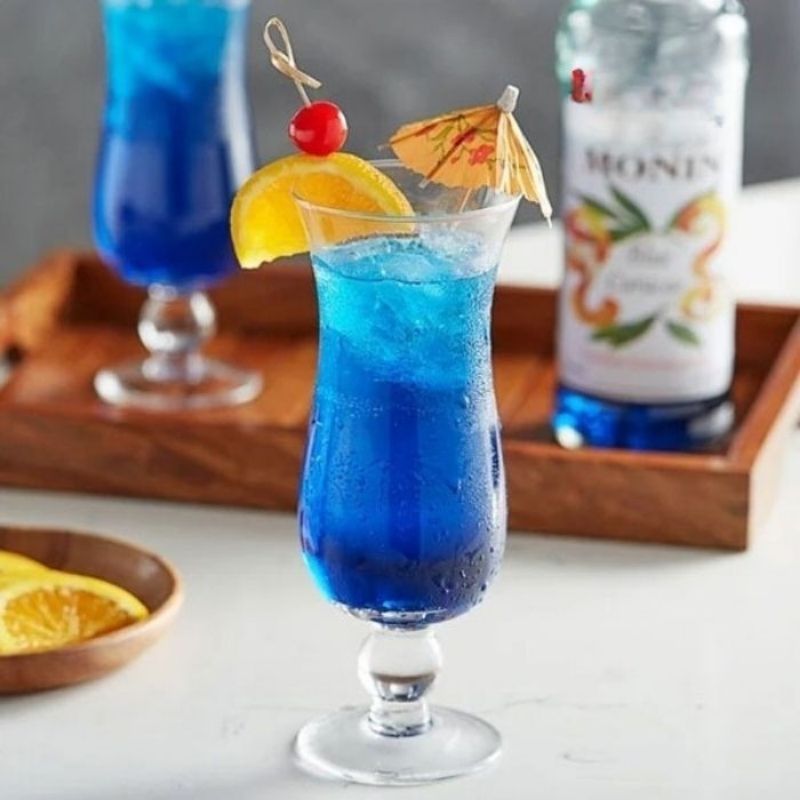 Siro Monin Blue Curacao 70cl, Nguyên Liệu Pha Chế Chuyên Nghiệp, Syrup Blue Curacao Nhập Khẩu Pháp