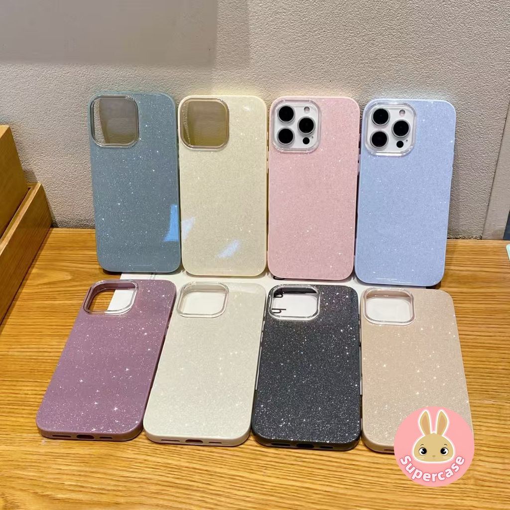 Sang Trọng Sáng Bóng Lấp Lánh Cho Samsung Galaxy A17 A16 M56 F56 A06 A56 A36 A26 A55 A35 A25 A54 A34 A53 A52 A52S A32 M23 A23 5G 4G Vỏ Màu Kẹo Dễ Thương Đơn Giản Cứng IMD Vỏ Điện Thoại