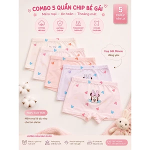 SET 2 - SET 5 Quần Chip Minie cotton kháng khuẩn mềm mát, thoáng mát co giãn