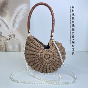Túi Conch Tay Vỏ Đại Dương Túi Nữ Túi Hoàn Thành Dung Tích Lớn Túi Dệt Di Động Q0CW