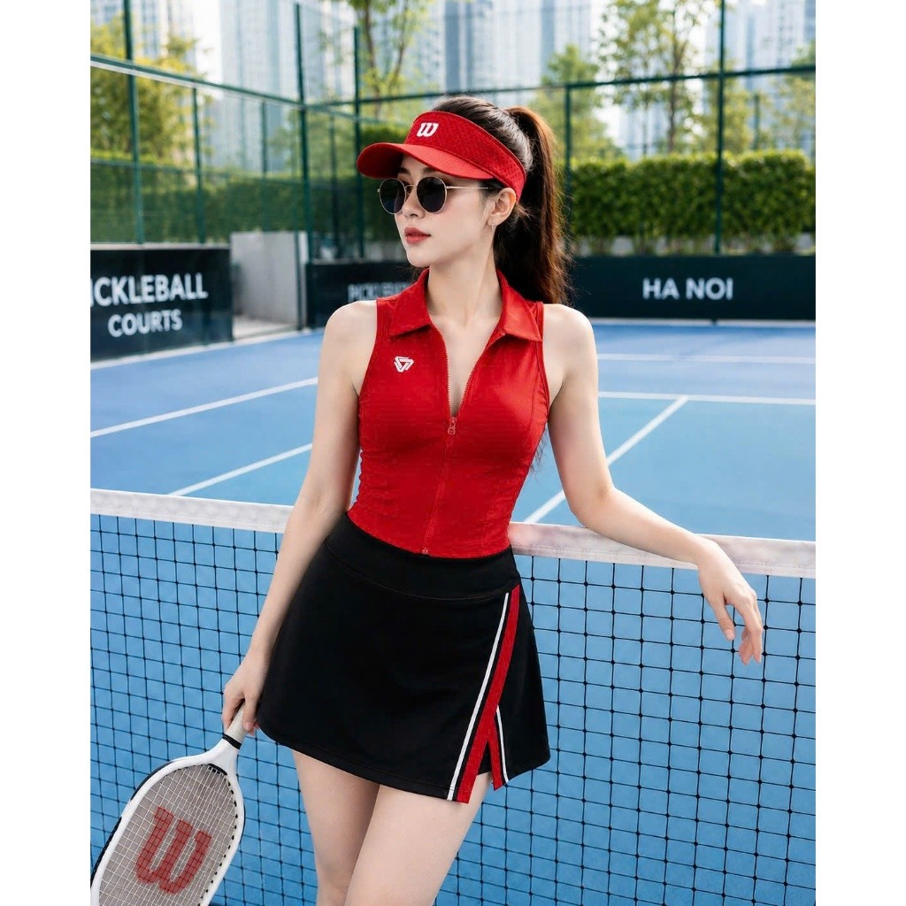 [Pickleball QC3] Bộ thể thao nữ, Áo mút đúc váy A hai lớp tập Gym, nhảy, pickleball, tennis (có tách lẻ)