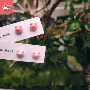 Bông tai nữ đa năng khí chất thời trang heo hồng từ tính cá tính dễ thương