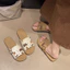 Dép Đế Bằng Nữ 2025 Mặc Ngoài Rỗng Phiên Bản Hàn Quốc Đế Mềm Flip-Flops Với Váy Cảm Thấy Dép