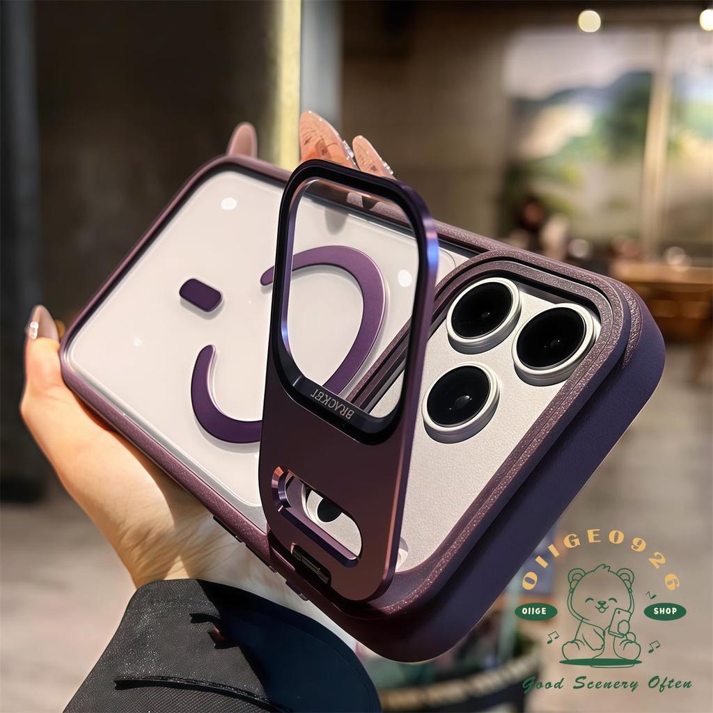 【 Ốp lưng iPhone17 】 Túi khí gắn ống kính với vỏ điện thoại từ tính bằng da iphone17 Pro Max 16 15 14 13 cho vỏ iPhone vỏ mềm silicon TPU chống sốc