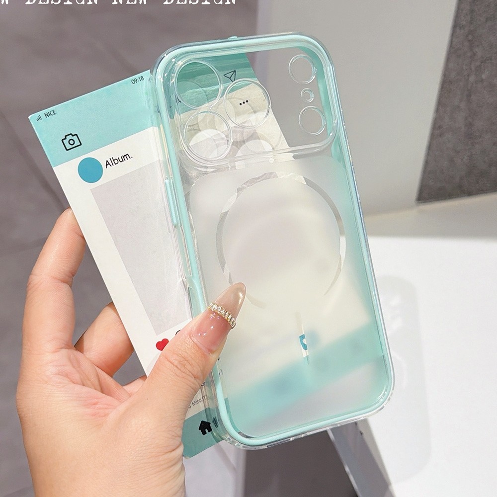 Ốp Điện Thoại Mềm Thanh Va Chạm 2 Trong 1 Màu Cho iPhone 17 Pro Max 16 15 14 13 12 11 Vỏ Bảo Vệ Chống Sốc