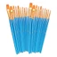 BEABOUT 20 Chiếc Bàn Chải Sơn Xanh Ngọc Trai, Tay Cầm Gỗ Sợi nylon Cao Cấp Bàn Chải Nghệ Thuật Cực Gỗ, Nhiều Kích Thước Đầu Mịn Vẽ Có Thể Ngọc Trai Xanh Cực Nylon Bàn Chải Dây Tóc