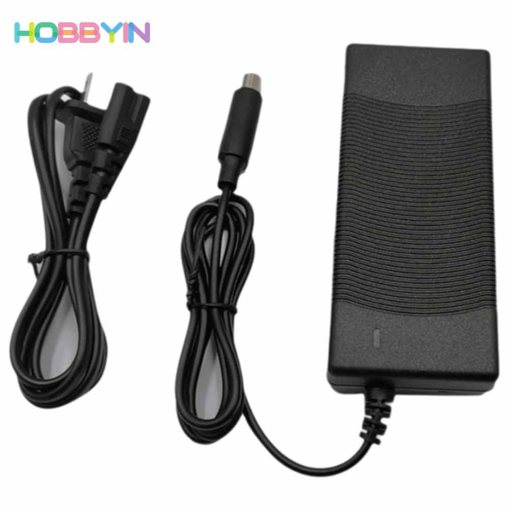 Bộ sạc xe tay ga điện HOBBYIN, Bộ sạc pin 42V 2A màu đen, Đầu nối DC 5,5mm bền bỉ Bộ chuyển đổi nguồn cho xe tay ga điện