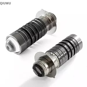 Bóng đèn pha hai màu QIUWU Universal 12V P15D H6 PX15D LED Đèn pha xe máy H6 Xe tay ga Xe máy.