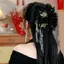 Kẹp tóc hoa đa năng thời trang Sequin sel Shark Clip dành cho nữ Cô gái Móng vuốt tóc cổ điển Phụ kiện tóc hoa thanh lịch Quà tặng mới