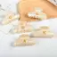 Thiết kế sáng tạo mới Kẹp tóc chữ màu kem 8.6CM Kẹp tóc cá mập Acrylic đơn giản Phụ kiện tóc cho tính khí cho bé gái mới
