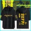 SY3 Cyberpunk 2077 Edgerunners có mũ trùm đầu áo thun tay ngắn dáng rộng áo hoodie mùa hè vải cosplay YS3