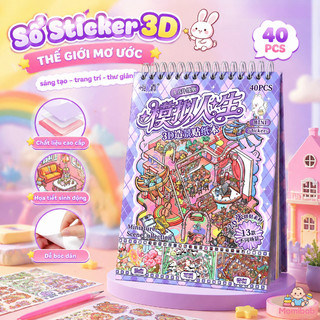Bộ sticker 3D tạo cảnh mini 40 miếng – 13 chủ đề, hình khối nổi, chất liệu cao cấp – Trẻ em DIY dán sáng tạo