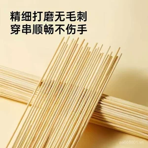 Dùng Một Lần Thịt Nướng Que Tre Xiên Thương Mại Thơm Thịt Nướng Xúc Xích Kẹo Bầu Marshmallow Thanh Trái Cây Thịt Nướng Kẹo Bầu KSND