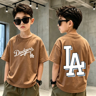 (Giao hàng trong vòng 24 giờ) Áo thun/áo sơ mi trẻ em, 100% cotton, họa tiết MLB, phù hợp cho bé trai từ 2-12 tuổi.