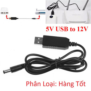 Dây USB góc vuông sang 12V router Cáp Chuyển Đổi Nguồn Điện USB, Chuyển Đổi 5V USB sang 12V/9V, tăng áp