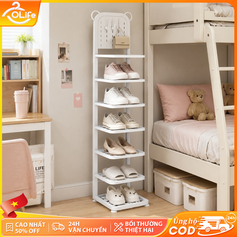 𝐎𝐥𝐢𝐟𝐞 Kệ Để Giày Dép Có Thể Gập Lại Kệ Giày Dép Nhiều Tầng Kệ Dép Nhỏ Gọn Giá Để Giày Dép Tiết Kiệm Không Gian