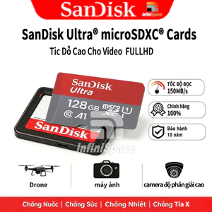 Thẻ nhớ SanDisk Ultra microSDXC 64GB / 128GB / 256GB / 512GB Ultra A1 C10 U1 UHS-I 150MB/s Bảo hành 10 năm