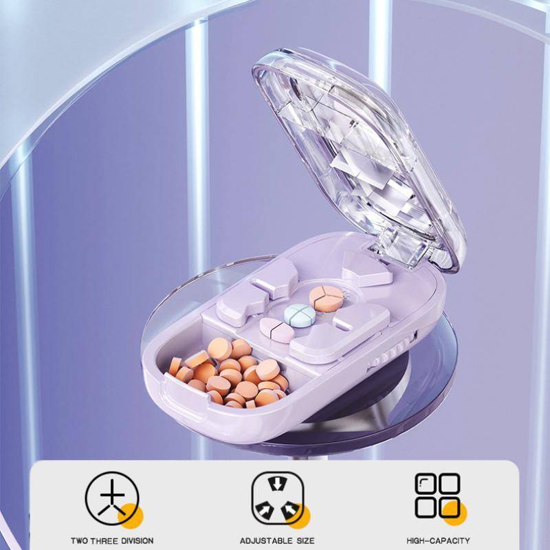 Cod 3in1 thuốc cắt chính xác cắt thành một nửa/thứ ba/quý thuốc chia tổ chức máy tính bảng di động tách thuốc splitter