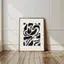 Trừu Tượng Mèo Đen Vẽ Poster Mèo Dễ Thương Pop Minh Họa In Canvas Tranh Thẩm Mỹ Tường A