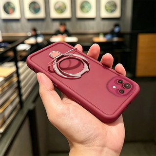 Ốp Lưng PBZZ Cho Xiaomi mi 11 Lite Xiaomi 11t pro Xiaomi 11 Lite 5g ne Vỏ Điện Thoại Vỏ Mềm Chống Sốc Thiết Kế Mới Thẩm Mỹ Có Giá Đỡ Cho Nam Đen JTUZJ3