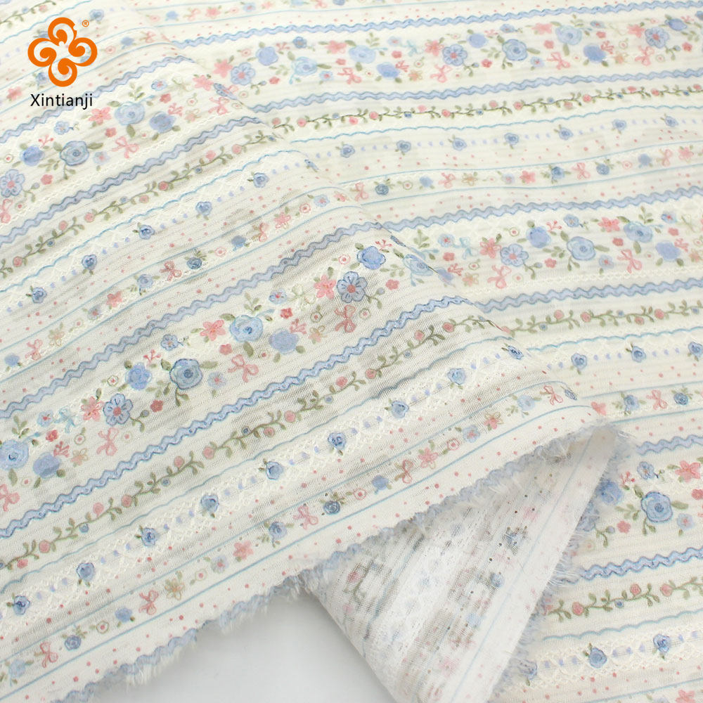 Thoáng Khí Mỏng Đốt Cháy Hoa Vải Jacquard Màu Xanh Nhạt Hình Thoi Nổi Đường Ẩn Dệt May Cho Sườn Xám Làm TJ2750