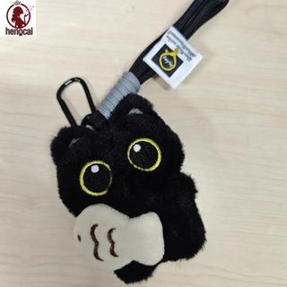 Móc khóa sang trọng Black Cat - Thiết kế Squishy mắt to dành cho cặp đôi du lịch