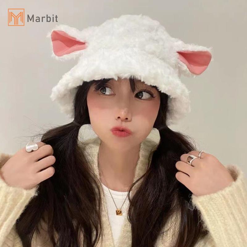 Mũ tai cừu nữ Marbit Mũ ngư dân đa chức năng dễ thương Thu đông Mới