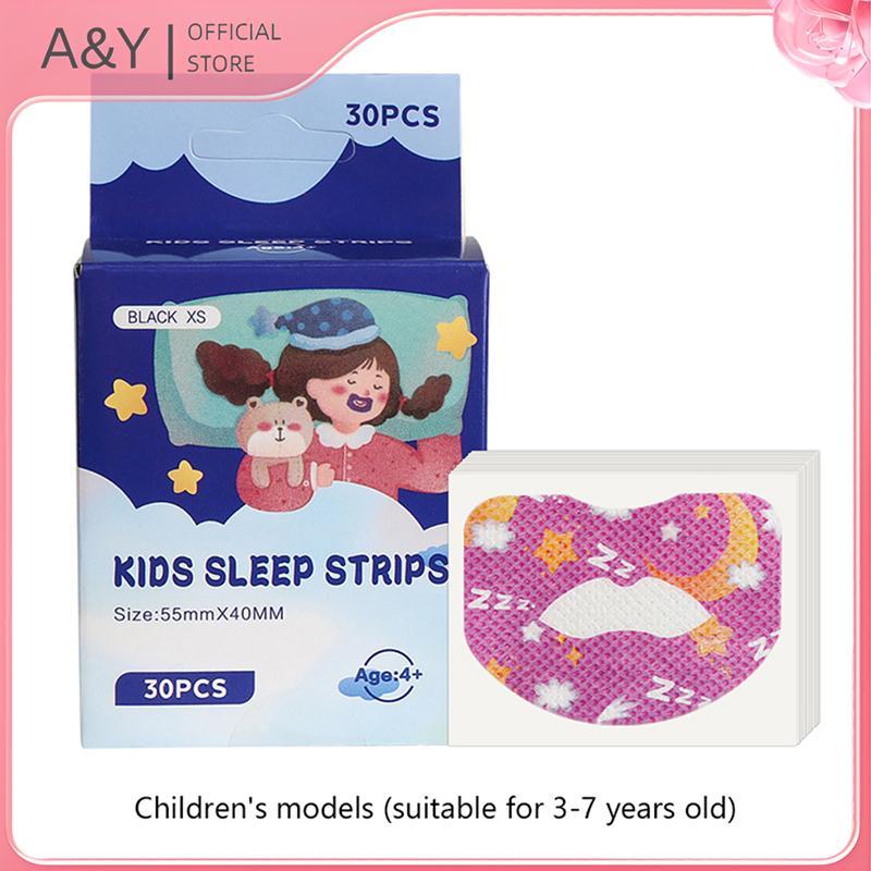 Miếng Dán Chống Ngáy A & Y - Hộp 30 cái, Hỗ Trợ Thở Miệng Và Mũi Khi Ngủ Đối Với Người Lớn Và Trẻ Em