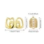 DARON 1 / 2 Chiếc Lưới Tản Nhiệt Răng Trái Tim Rỗng, Màu Vàng Hip Hop Đeo Răng Trang Sức, Mũ Răng Zircon Hợp Thời Trang Lưới Nướng Nha Khoa Kim Cương Giả