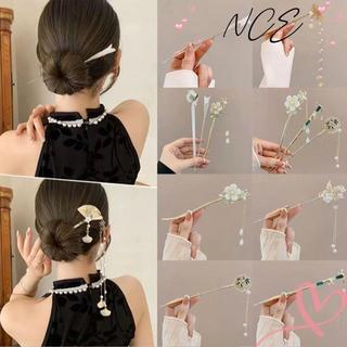 Kẹp tóc phong cách cổ đại Trung Hoa với tua rua hoa cao cấp phát sáng