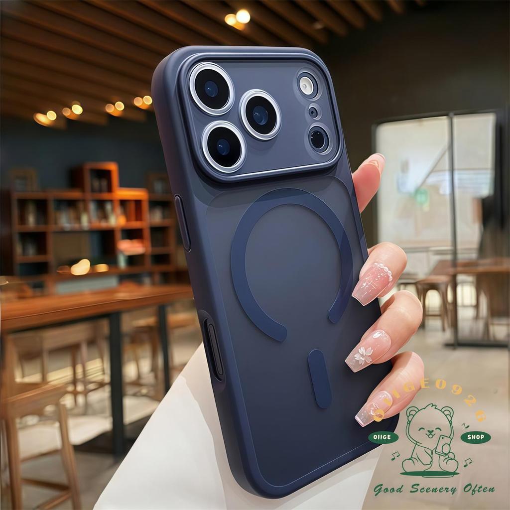 【 Ốp lưng iPhone17 】 Vỏ điện thoại từ tính tẩy tế bào chết da cam iphone17 Pro Max 16 15 14 13 cho vỏ iPhone Vỏ mềm silicon TPU chống sốc