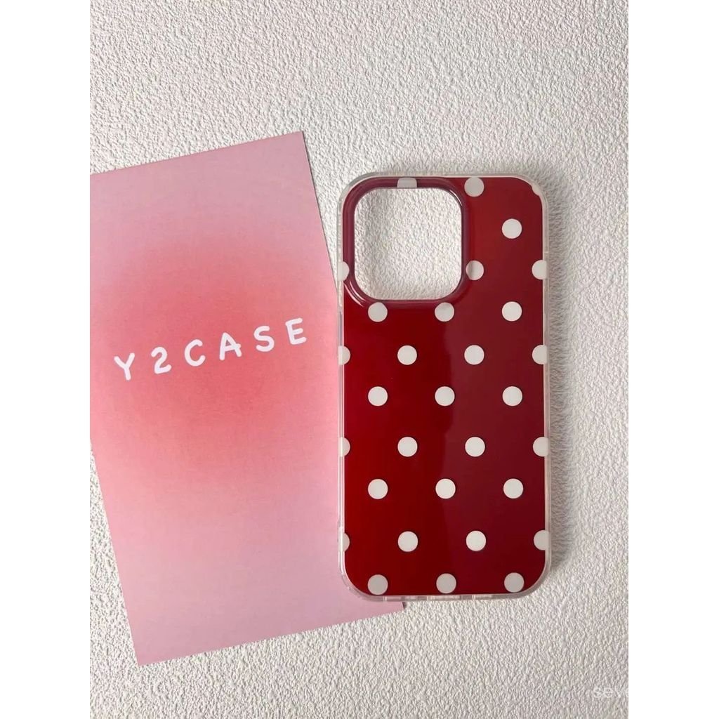 Ốp Điện Thoại Thích Hợp Cho iPhone 7 8 X XS XR XSMAX 11 12 13 14 15 16 17 Pro max Plus Air Niche Retro Red Bottom Polka Dot Vỏ Bảo Vệ Chống Sốc Bao Gồm Tất Cả 8SKB