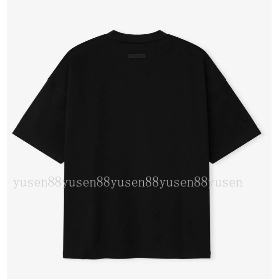 Chất Lượng Cao FW25 ESSENTIALS Hai Dòng Mỹ Rời In Chữ Cotton Nguyên Chất Áo Thun Ngắn Tay Nam Nữ Cặp Đôi Phong Cách