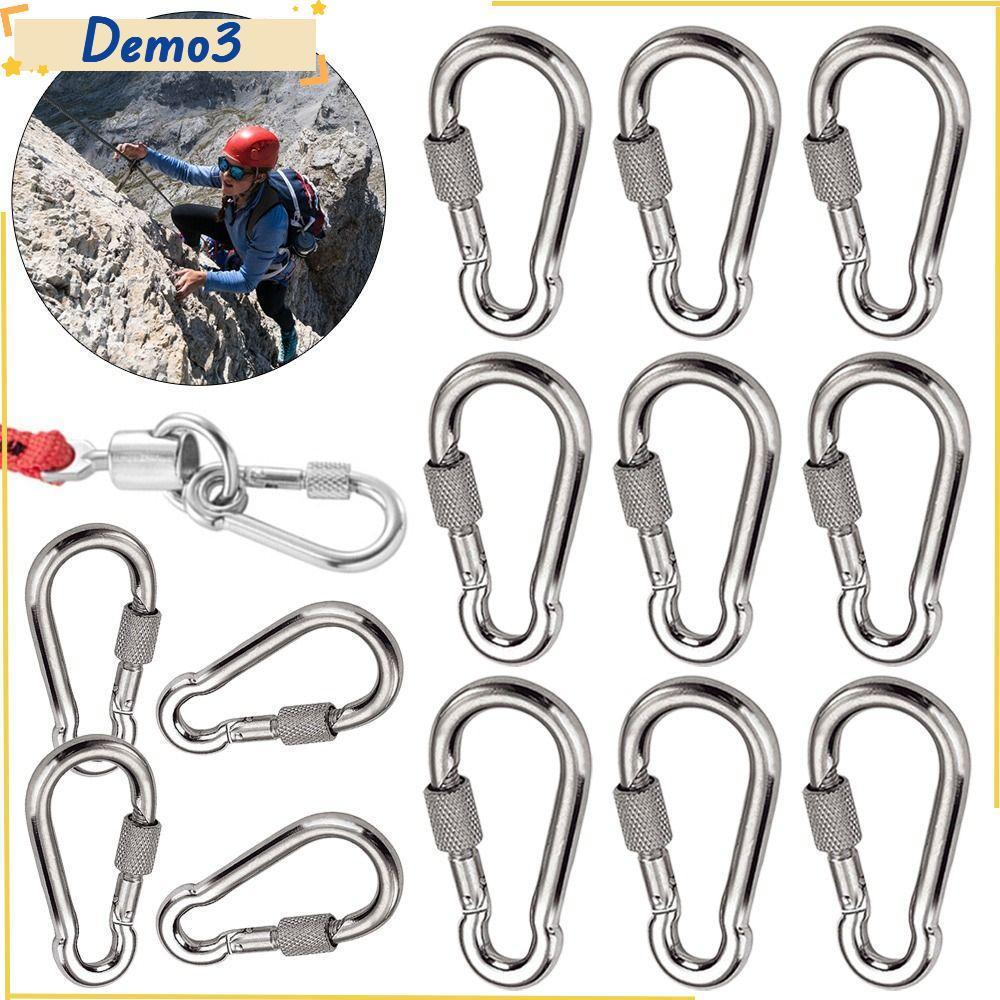 CARABINER Móc An Toàn Khóa Lò Xo Liên Kết Nhanh Thép Không Gỉ 304 M4~M12 Thiết Bị Leo Núi Ngoài Trời