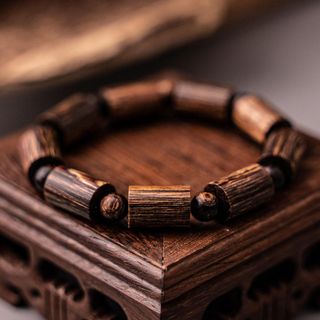 Vòng Tay Trầm Hương Sánh Chìm Việt -  Kiểu Trúc Đeo Tay -Trầm Hương Yên Lộc