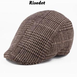 Mũ vịt caro RISEDOT phong cách newsboy ấm áp, phù hợp thu đông