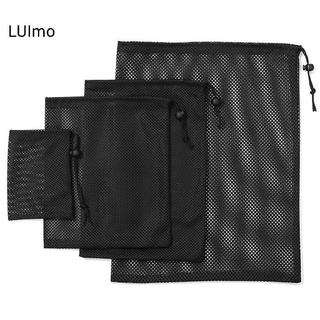 LUImo Đen Lưới Trắng Dây Rút Túi Bảo Quản Đa Năng Du Lịch Gia Đình Hoạt Động Ngoài Trời Túi Giặt Đồ Túi Bao SBS