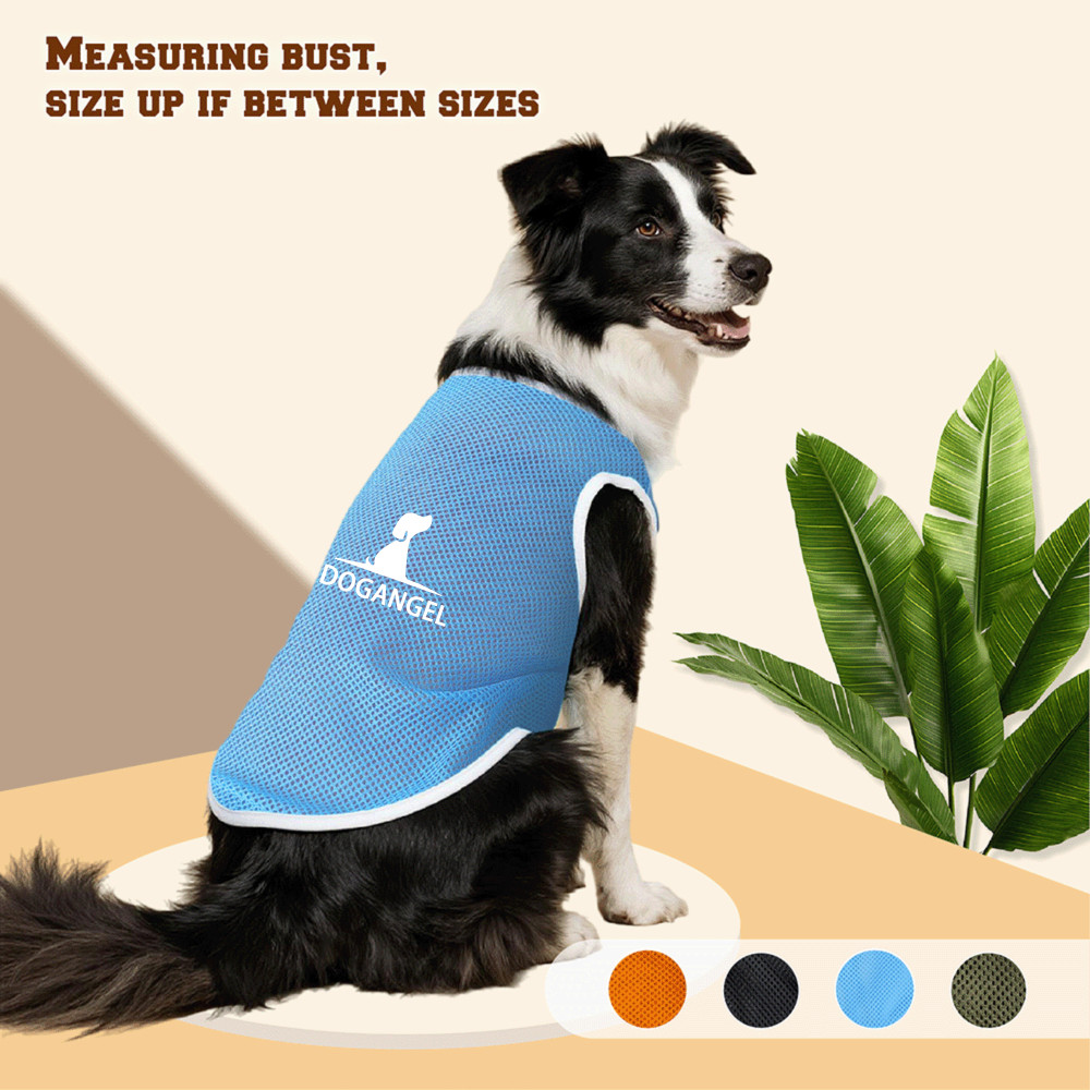 Áo vest lưới chó lớn 3XL-6XL, chân chó, in xương chó, phong cách chui đầu, có 4 màu, thoải mái và thoáng khí, có thể giặt được bằng máy, thích hợp cho tất cả chó lớn