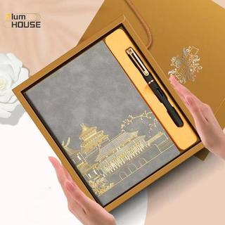 PlumHOUSE Bộ Hộp Quà Tặng Sổ Tay Thủy Triều A5 Giá Trị Cao 2026 Gửi Học Sinh Quà Lưu Niệm Phong Cách Quốc Gia Da Mềm VN