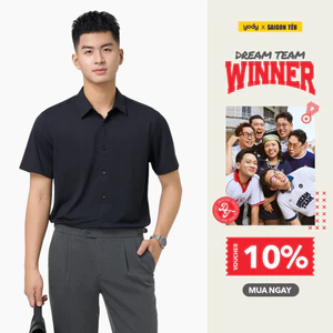 Áo sơ mi nam YODY cộc tay Business bề mặt tổ ong hoa văn jacquard thoải mái ít nhăn MOSH25S090