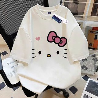 Áo thun phông form rộng 100% cotton BIG SIZE nữ hè - mèo đơn giản -thuba94