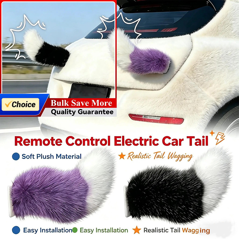 Xích Điện Động Vật Đuôi Cho Ô Tô Trang Trí Xe Máy Điều Khiển Từ Xa Lắc Sang Trọng Đuôi Ngộ nghĩnh Tự Động Phụ Kiện Đuôi Cáo Trang Trí